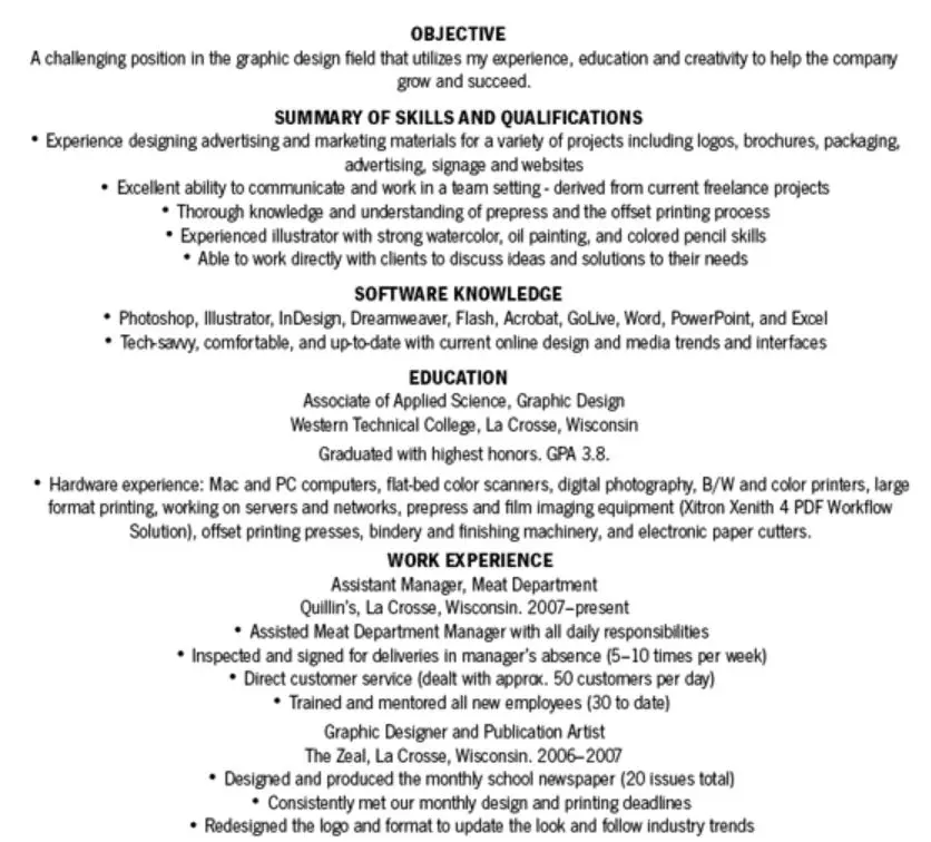 Resume Mistakes Wrong Design